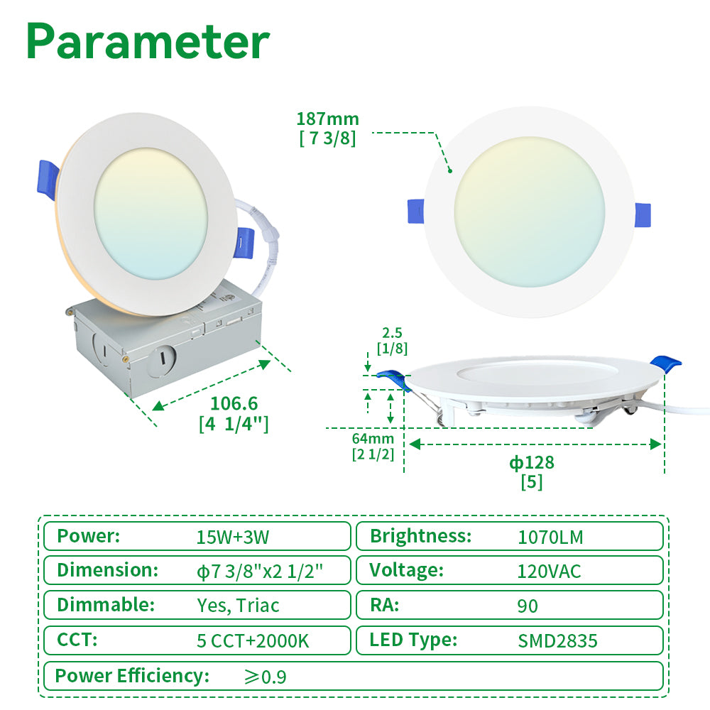 Haloitte Lighting 6 Inch Retrofit Recessed Downlight With Night Light