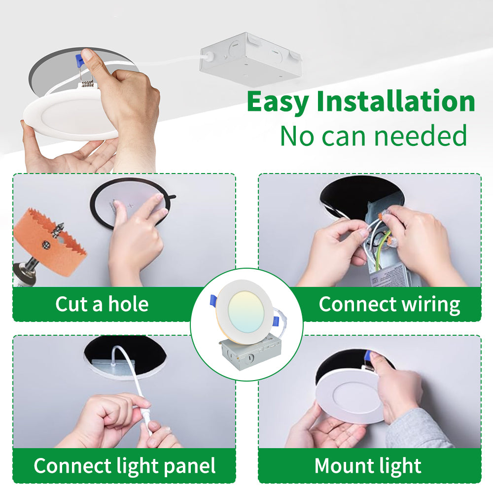 Haloitte Lighting 6 Inch Retrofit Recessed Downlight With Night Light