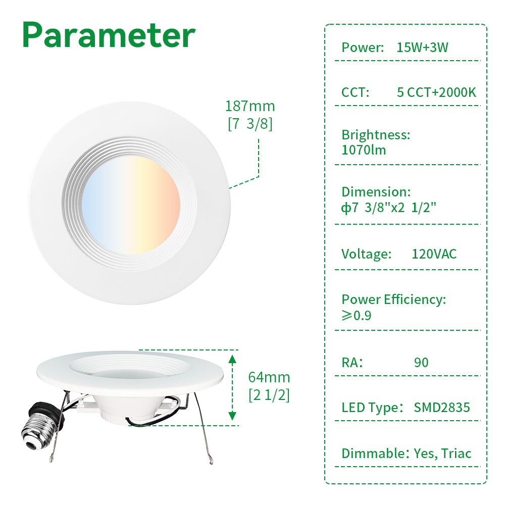 Haloitte Lighting 6 Inch Retrofit Recessed Downlight