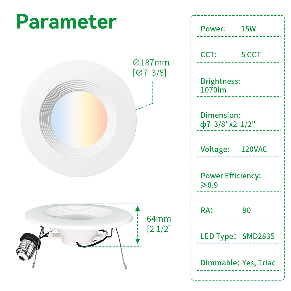 Haloitte Lighting 6 Inch Retrofit Recessed Downlight