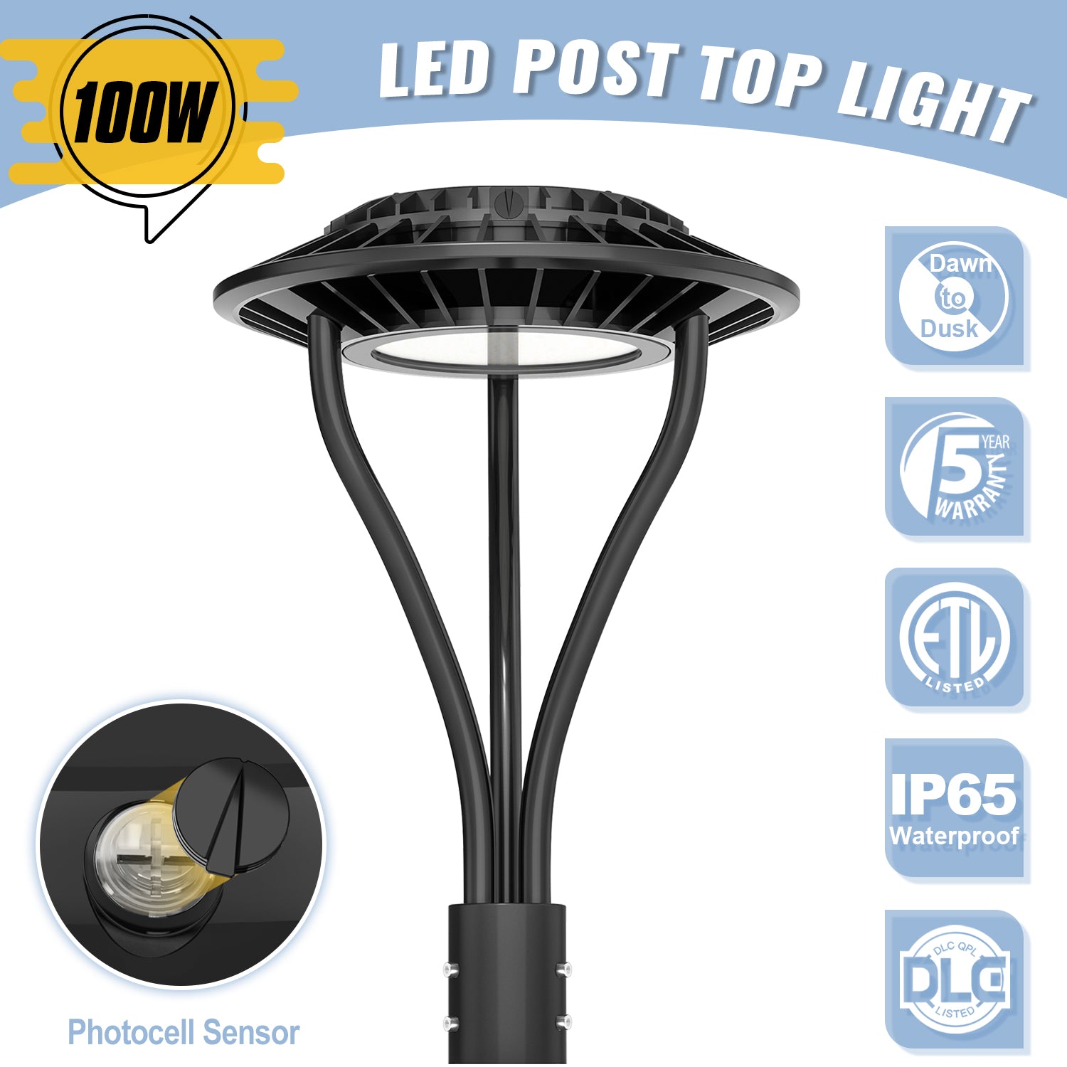 Haloitte Lighting LED Post Top Light 
